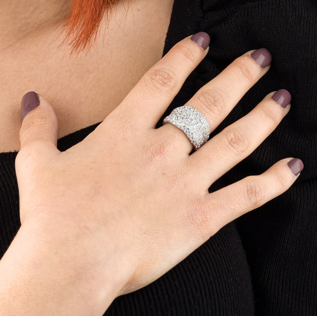 Anello Argento e zirconi | Mabina