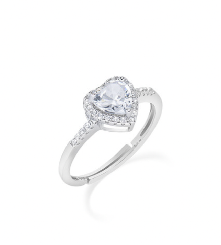 Anello Cuore con Zirconi | 6 varianti colore | Amen