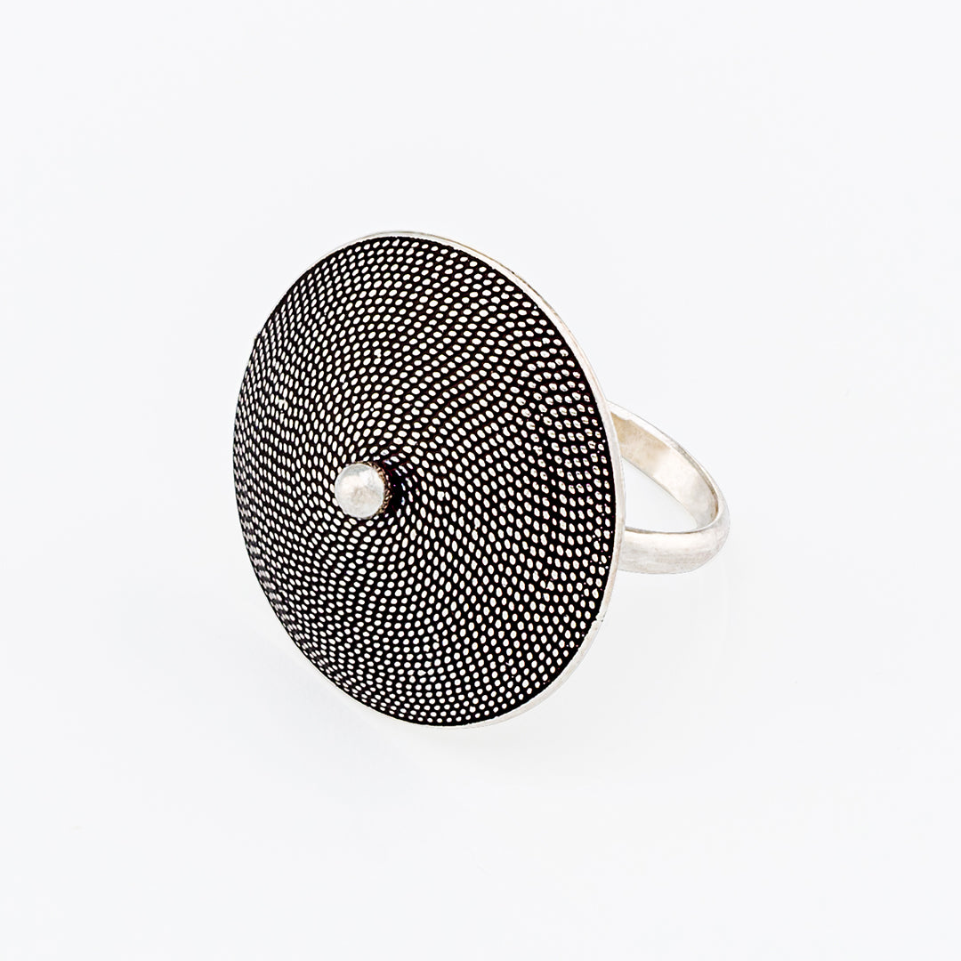 Anello in filigrana con corbula in argento 20mm | Artigianato Sardo