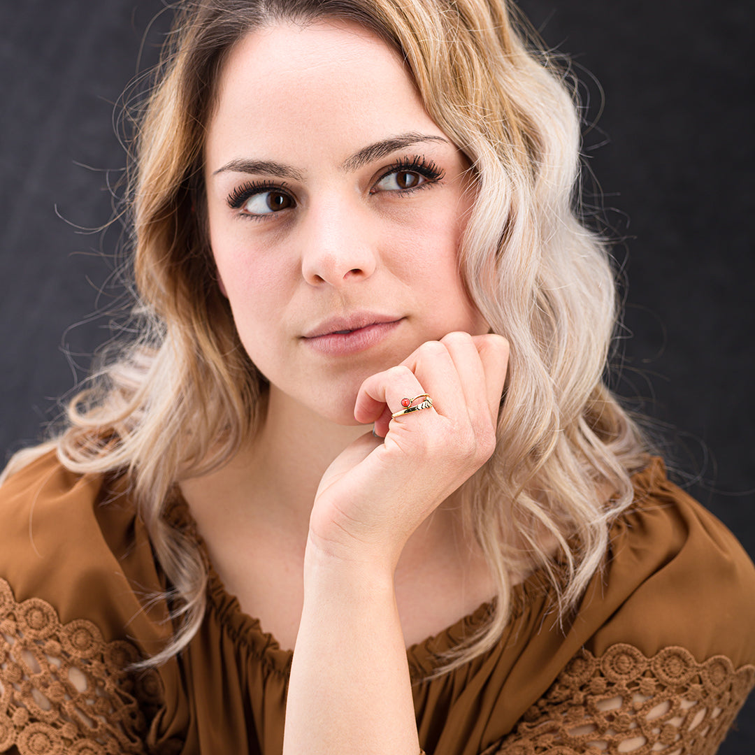 Anello in Oro e Corallo | Artigianato Sardo