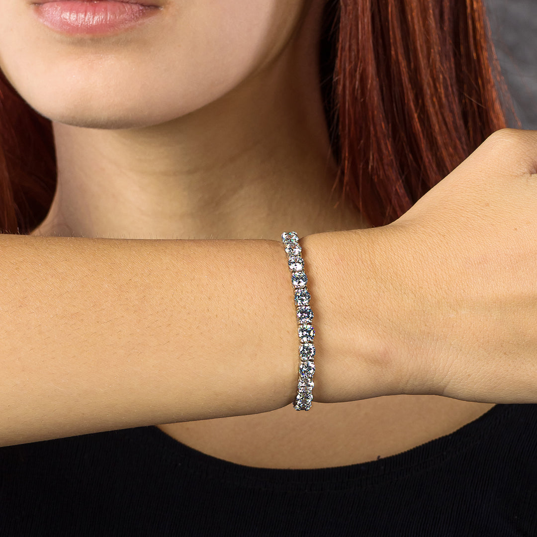 Bracciale Tennis Unisex in Argento con cristalli | Pietre da 5mm