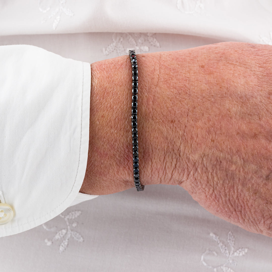 Bracciale Tennis Unisex in Argento con cristalli | Pietre da 2.5mm