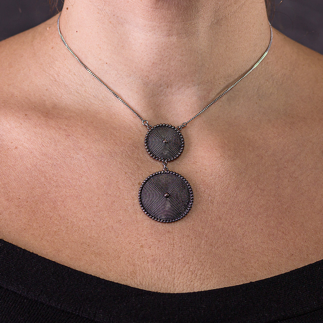 Collana con pendente doppia corbula | Artigianato Sardo