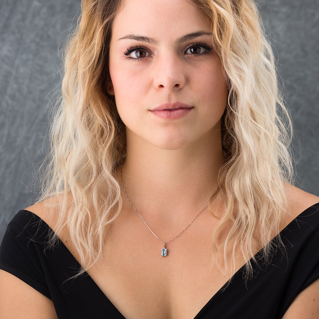 Collana acquamarina e diamanti