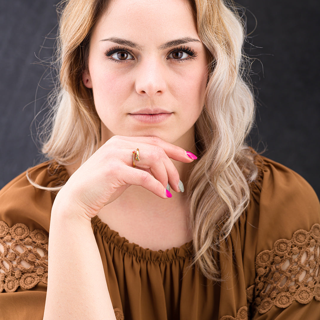 Anello in Oro e Corallo | Artigianato Sardo