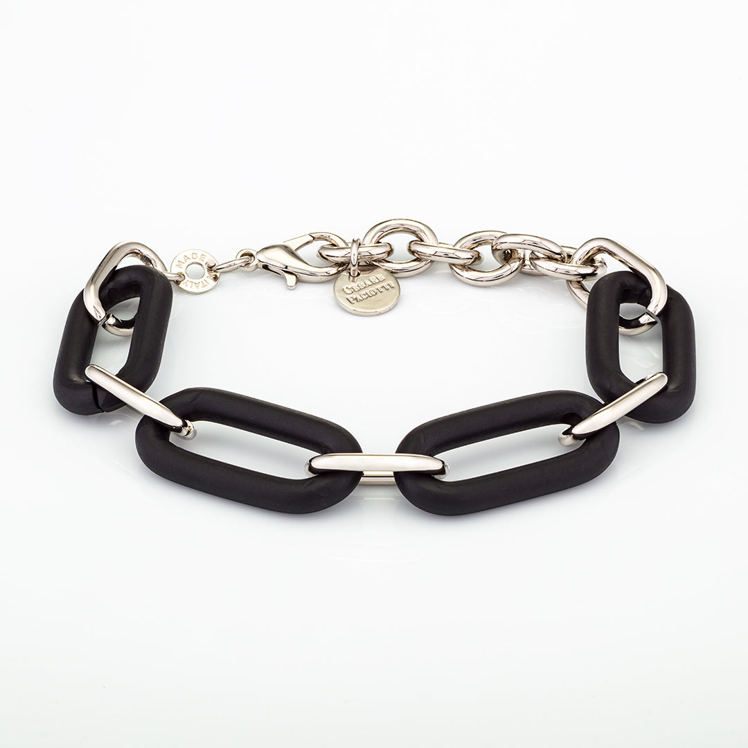 Bracciale in Acciaio e Metallo nero Satinato | Paciotti 4US