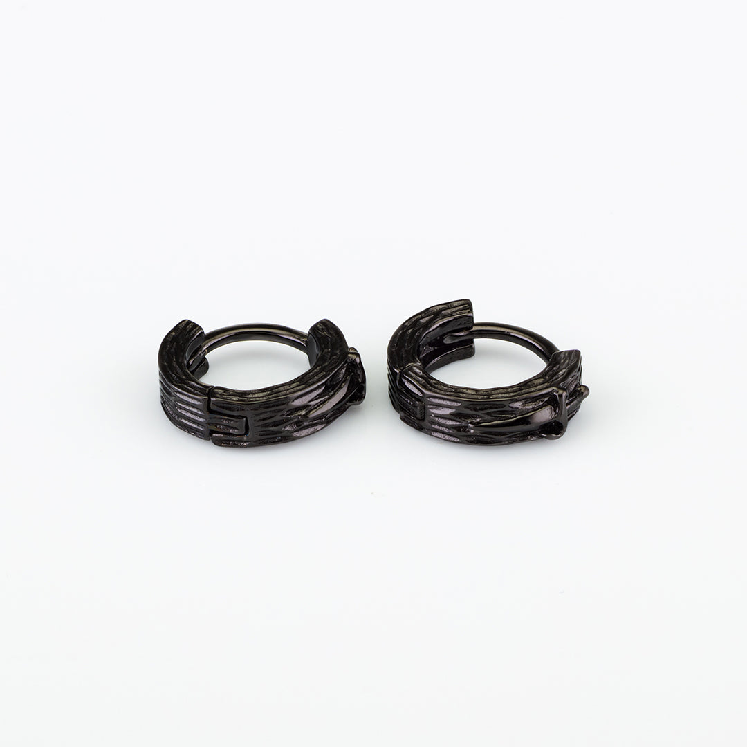 Orecchini Huggie | Black Silver | Cesare Paciotti