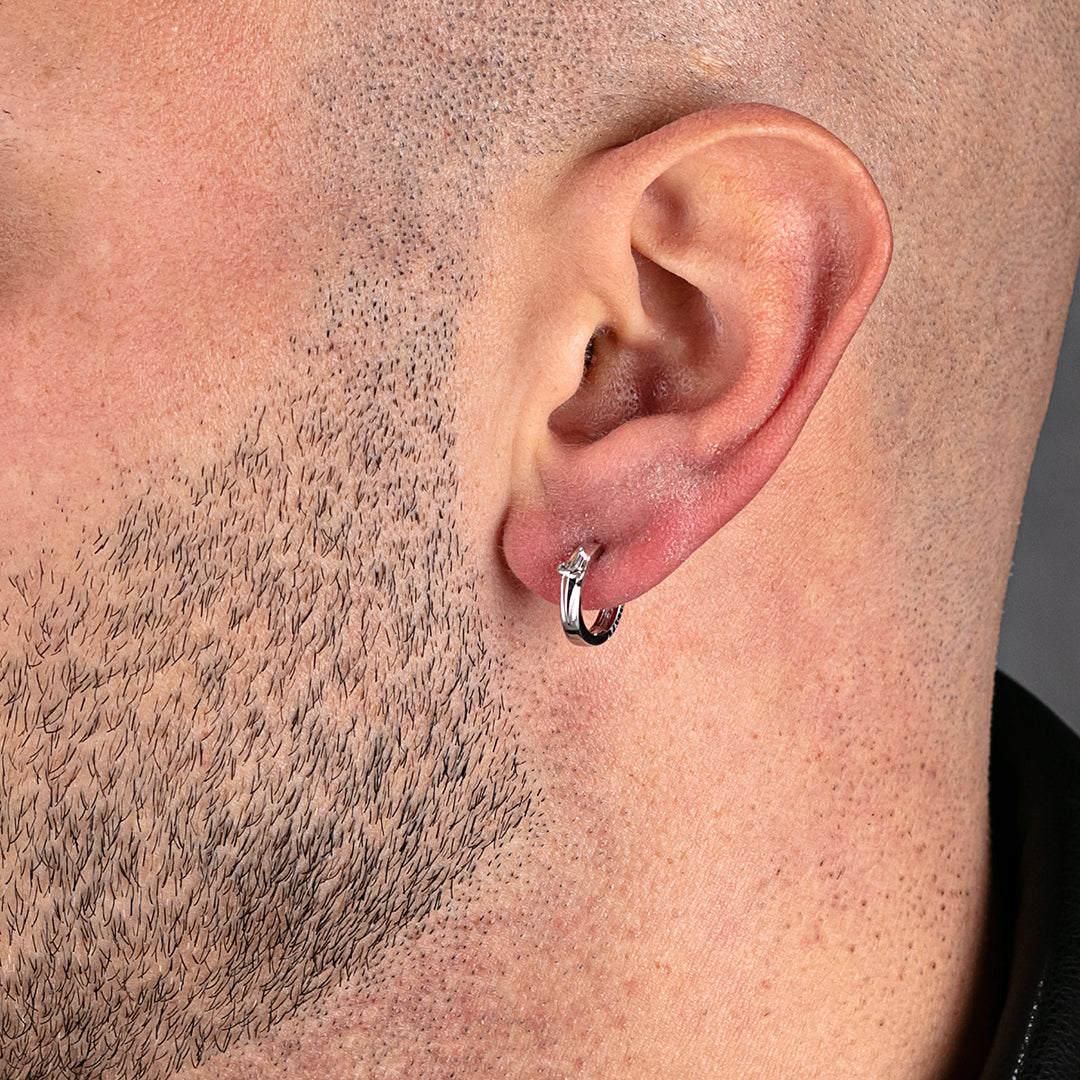 Orecchini Huggie | Argento | Cesare Paciotti