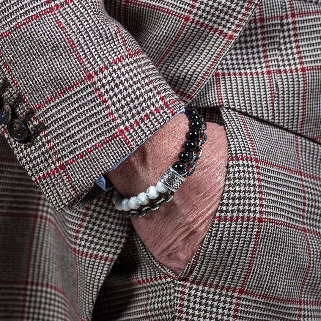 Bracciale in maglia d'acciaio e pietre dure | Cesare Paciotti