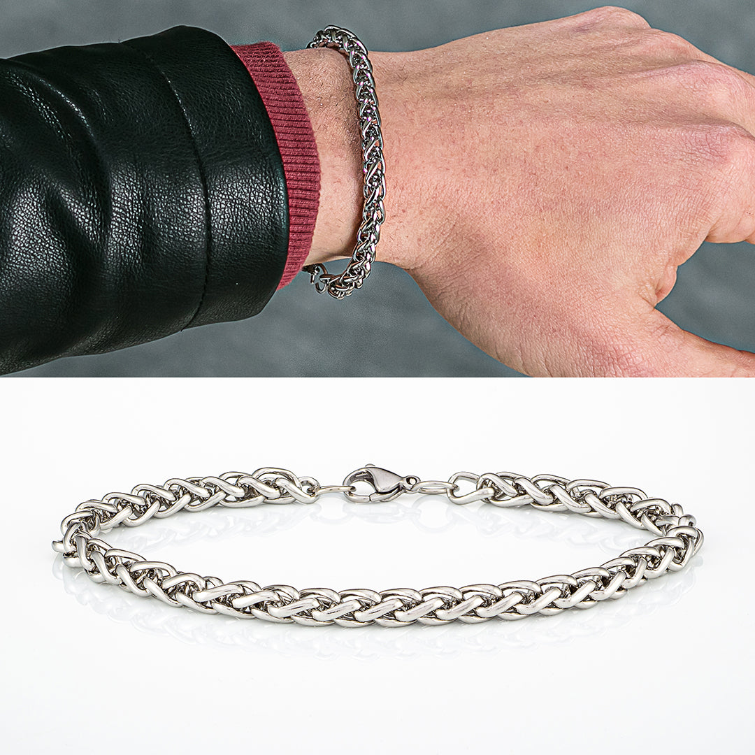 Bracciale in maglia d'acciaio | 4 varianti