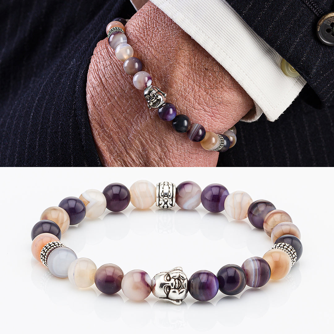Bracciale in pietre dure | Agata Viola | Charm Buddha Vers. #2