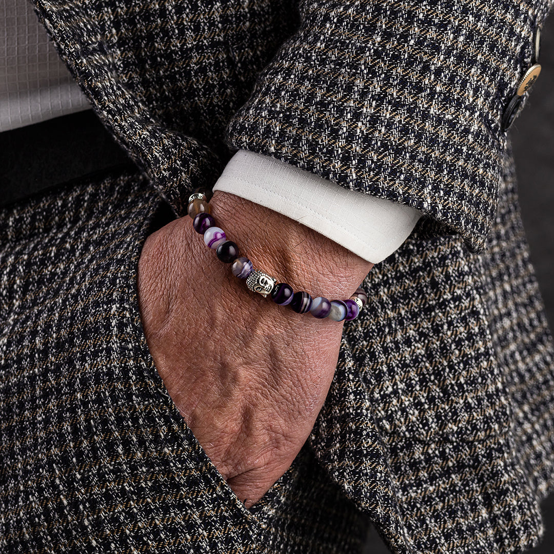 Bracciale in pietre dure | Agata Viola | Charm Buddha Vers. #1
