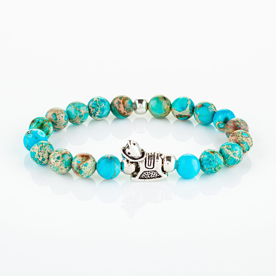 Bracciale in pietre dure | Charm cavallo a dondolo