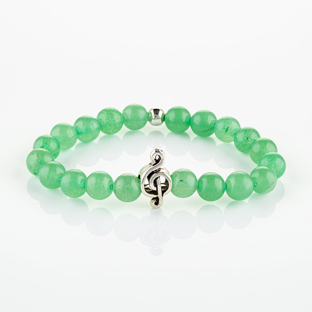 Bracciale in pietre dure | Charm chiave di violino