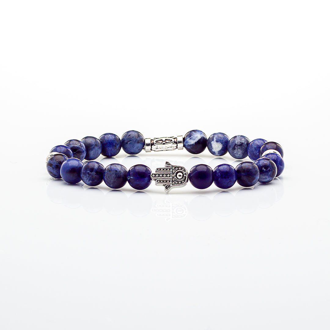 Bracciale in pietre dure | Soladite | Charm Mano di Fatima