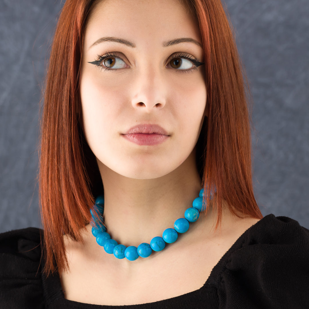 Collana in Magnesite Azzurra