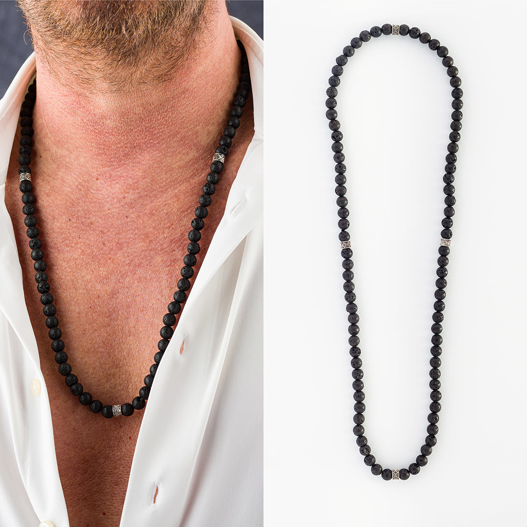 Collana Surfer in pietre dure | Pietra Lavica