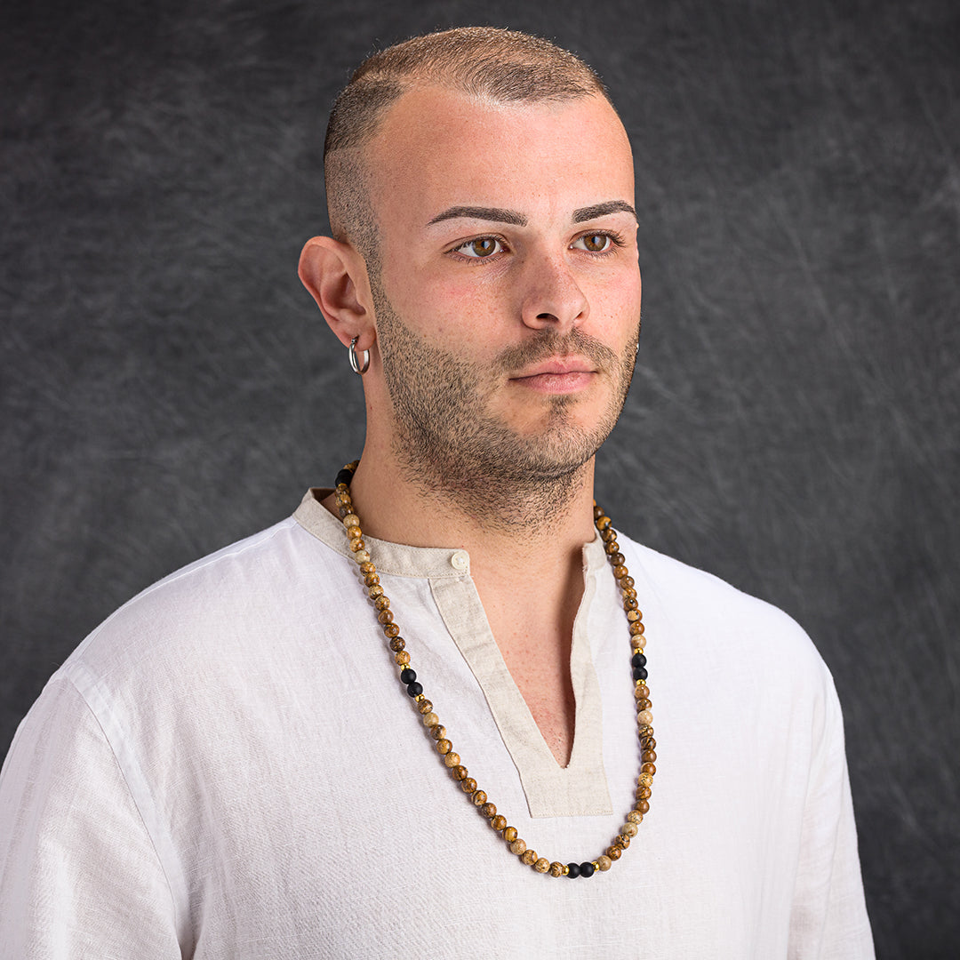 Collana Surfer in Pietre Dure | Avventurina e onice