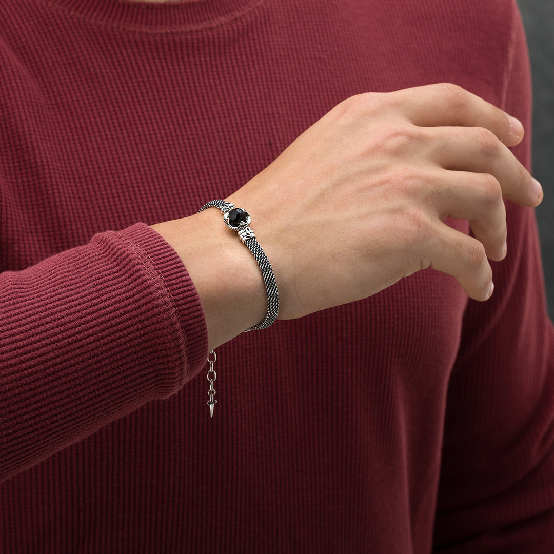 Bracciale con pietra di onice nera | Cesare Paciotti