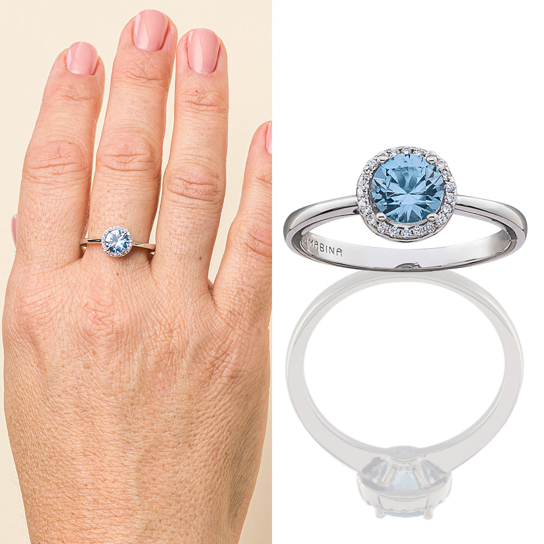 Anello in argento con zirconi | Mabina