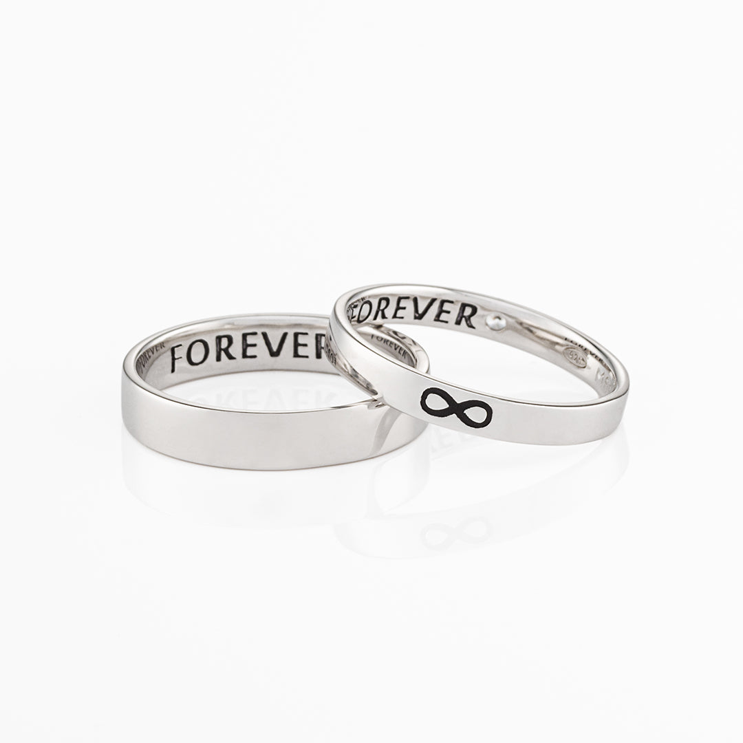 Coppia di fedine in argento | Mabina