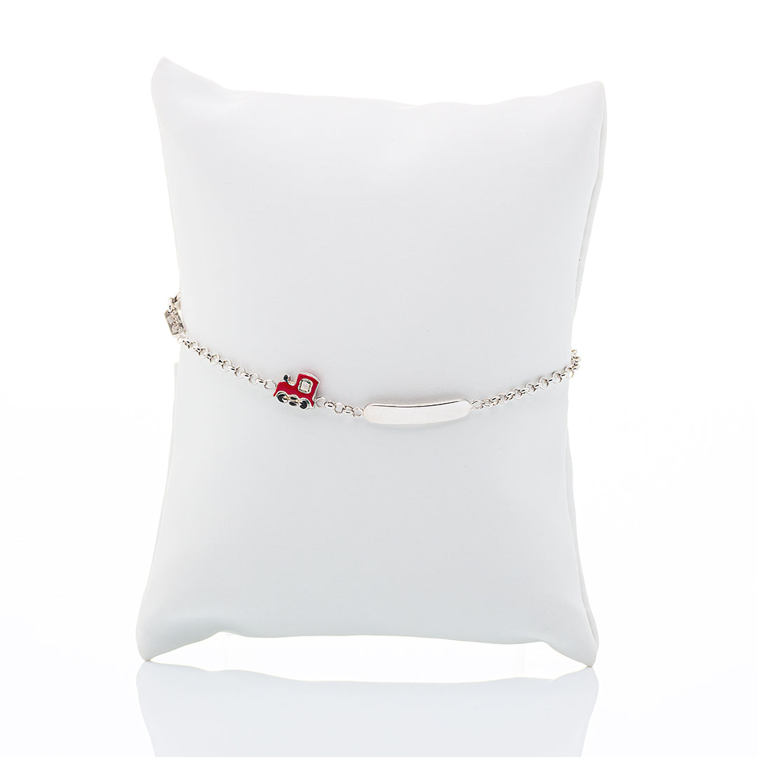 Bracciale in argento con trenino | Mabina Baby