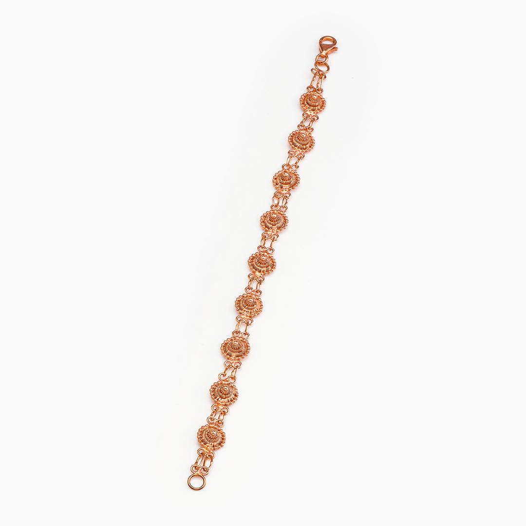 Bracciale in filigrana - Artigianato Sardo con dettaglio bottone | Maria De Deus