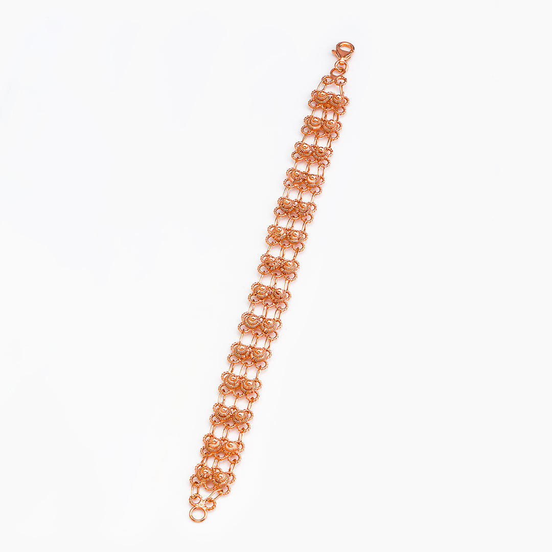 Bracciale in filigrana - Artigianato Sardo con dettaglio bottone - 2 maglie | Maria De Deus