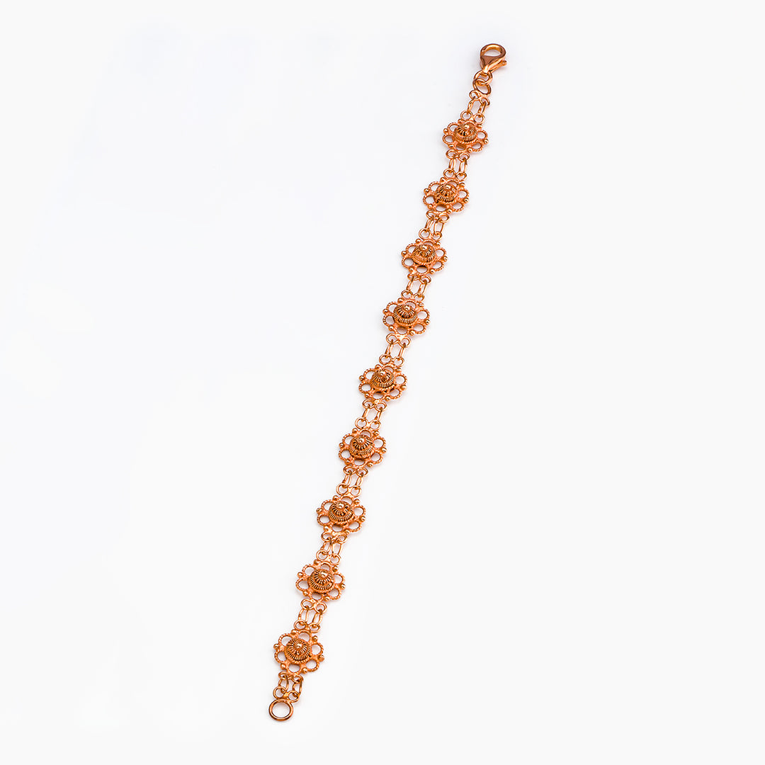 Bracciale in filigrana - Artigianato Sardo con dettaglio bottone - 1 maglia | Maria De Deus