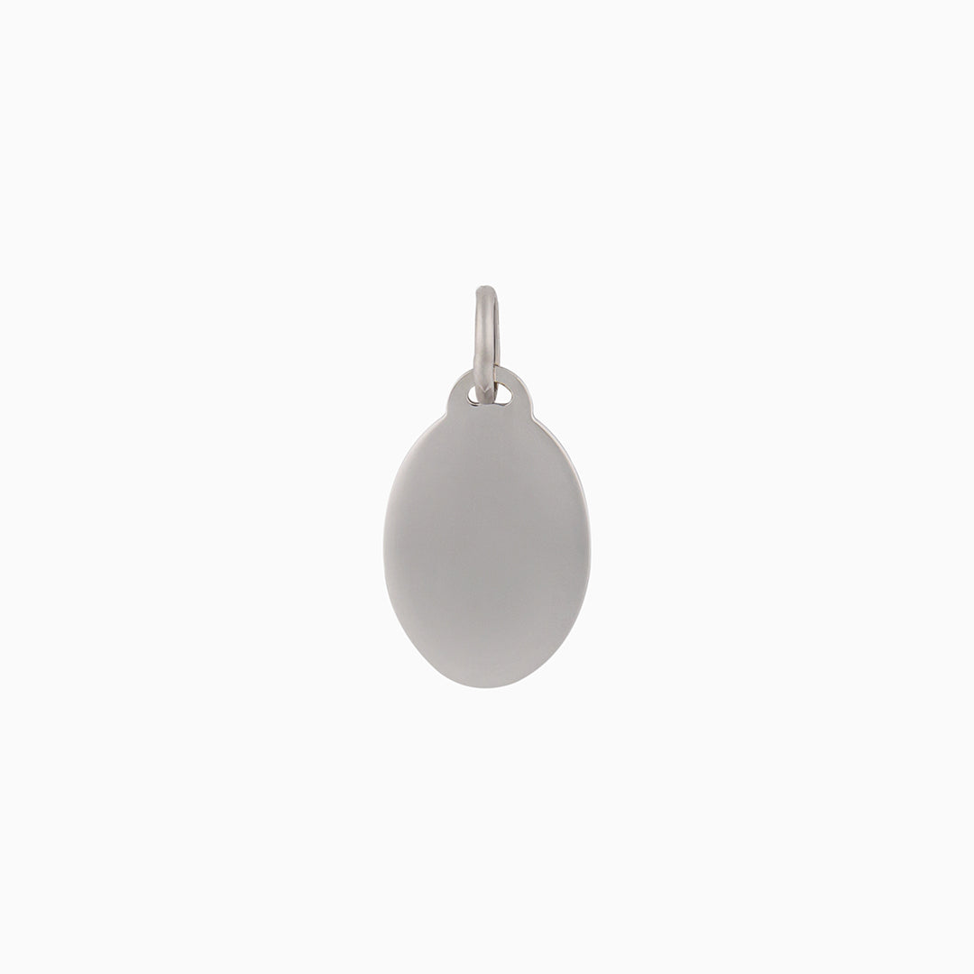 Ciondolo Ellisse Personalizzabile con incisione in Argento – Pendente da Incidere 13x20 mm