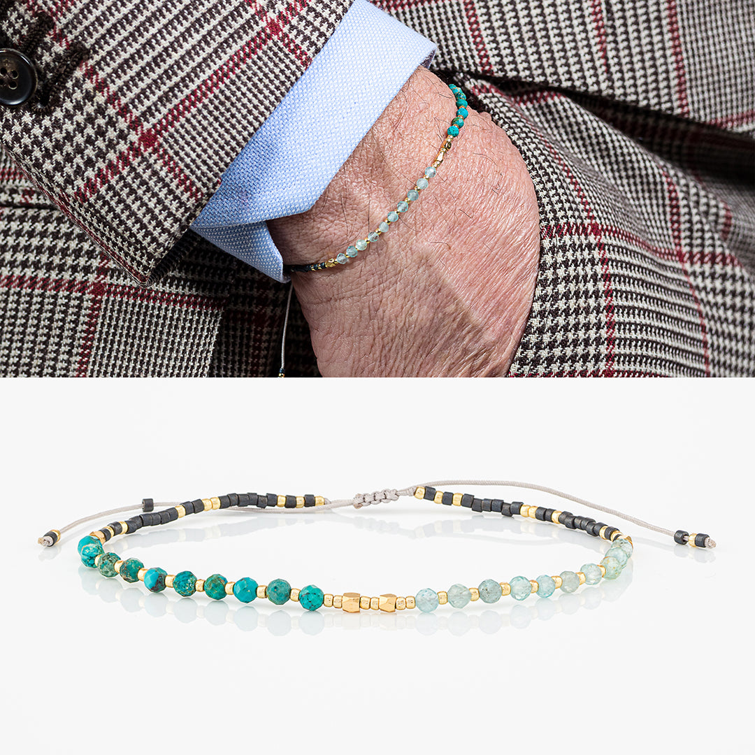 Bracciale con perline e pietre naturali