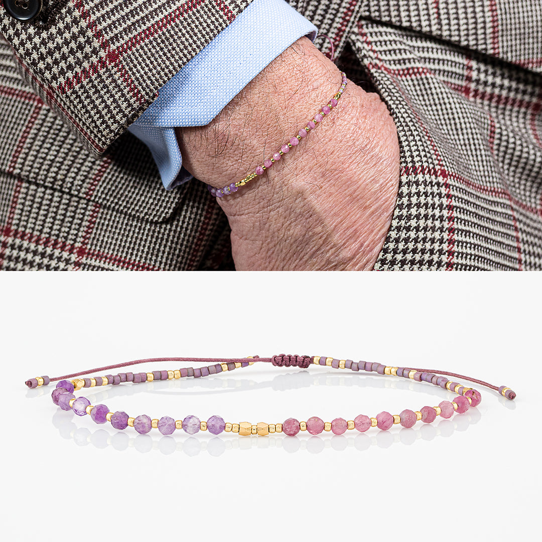 Bracciale con perline e pietre naturali