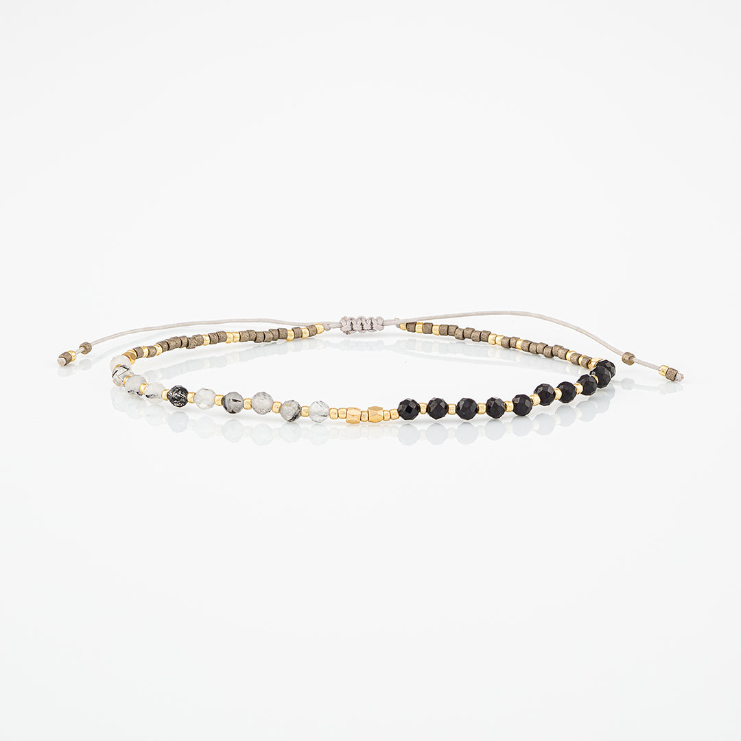 Bracciale con perline e pietre naturali