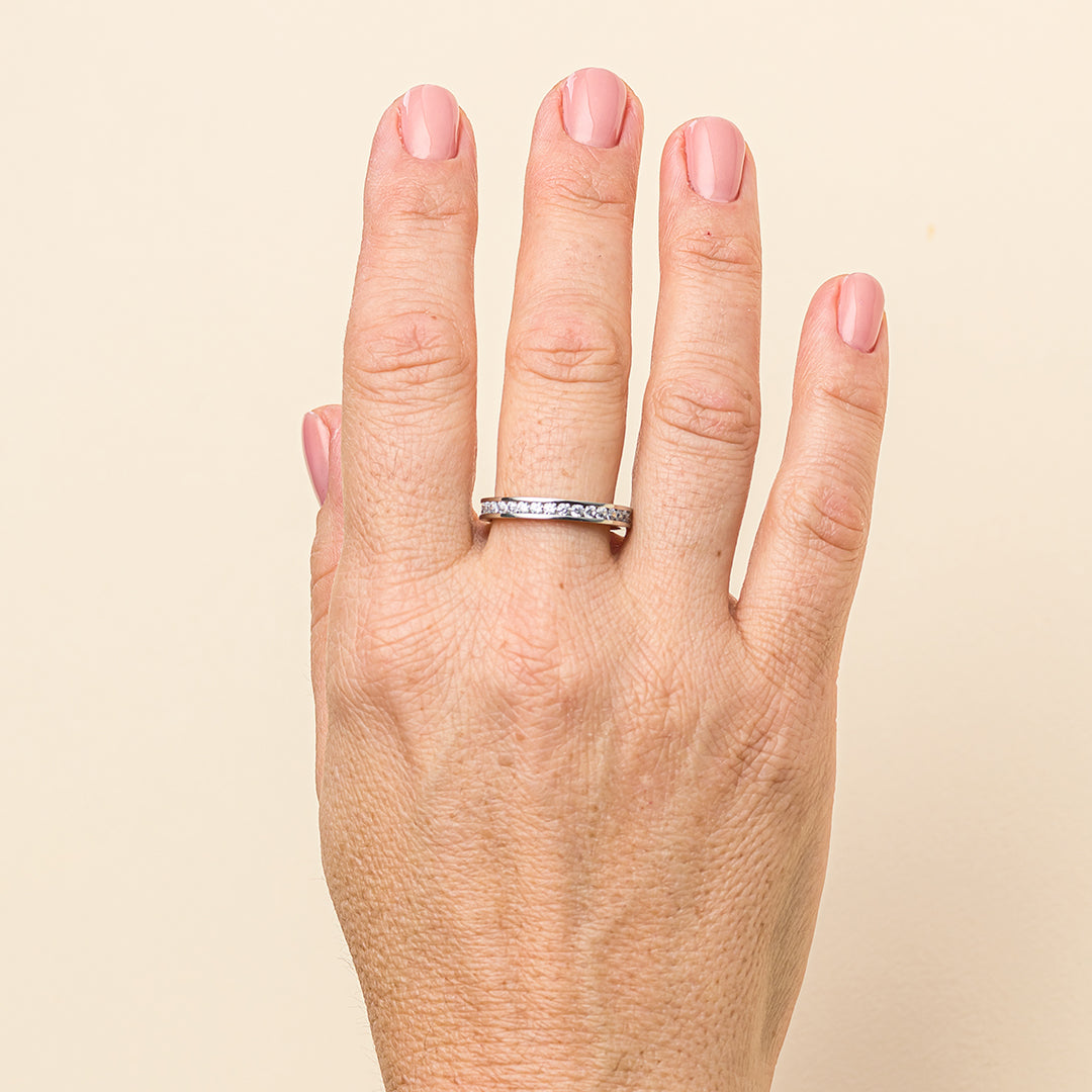 Anello in acciaio con zirconi | 2Jewels