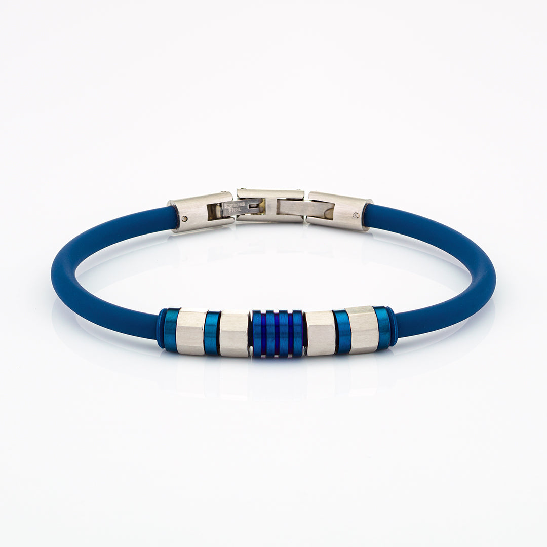 Bracciale in gomma e acciaio | 2Jewels