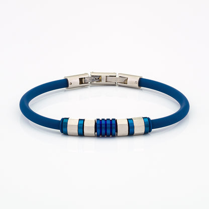 Bracciale in gomma e acciaio | 2Jewels