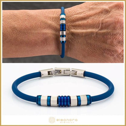 Bracciale in gomma e acciaio | 2Jewels