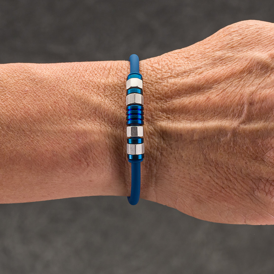 Bracciale in gomma e acciaio | 2Jewels