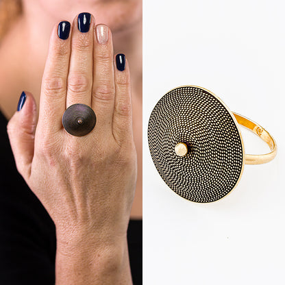 Anello in filigrana con corbula in argento 20mm | Artigianato Sardo