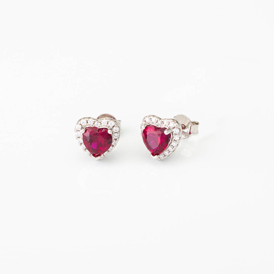 Orecchini Cuore con Zirconi | 6 varianti colore | Amen