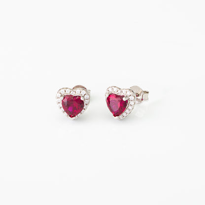 Orecchini Cuore con Zirconi | 6 varianti colore | Amen
