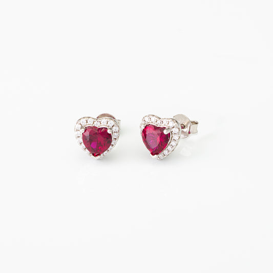 Orecchini Cuore con Zirconi | 6 varianti colore | Amen