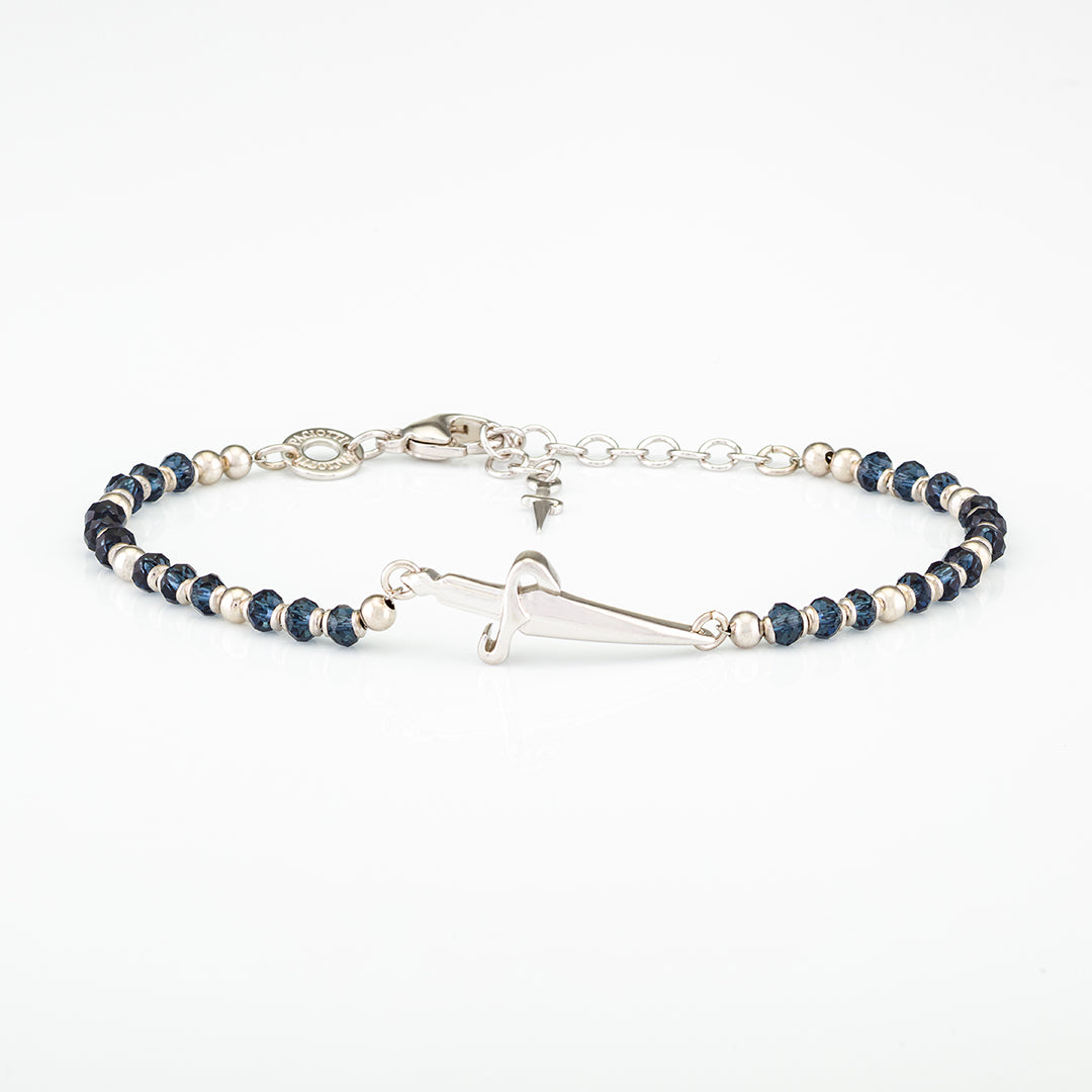 Bracciale in argento rodiato con pietre sfaccettate | 2 varianti | Cesare Paciotti