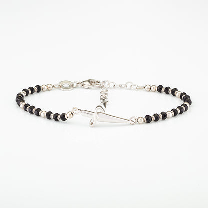 Bracciale in argento rodiato con pietre sfaccettate | 2 varianti | Cesare Paciotti