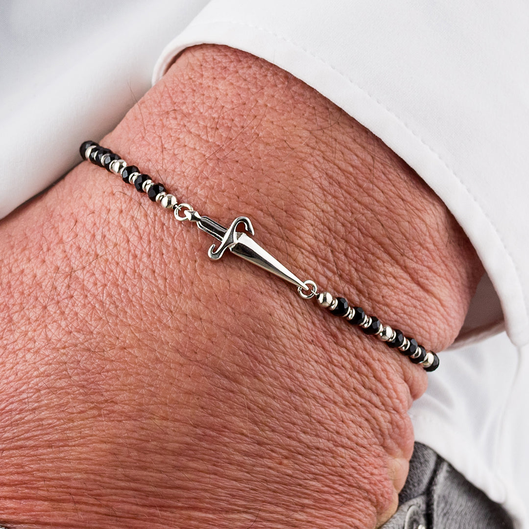 Bracciale in argento rodiato con pietre sfaccettate | 2 varianti | Cesare Paciotti