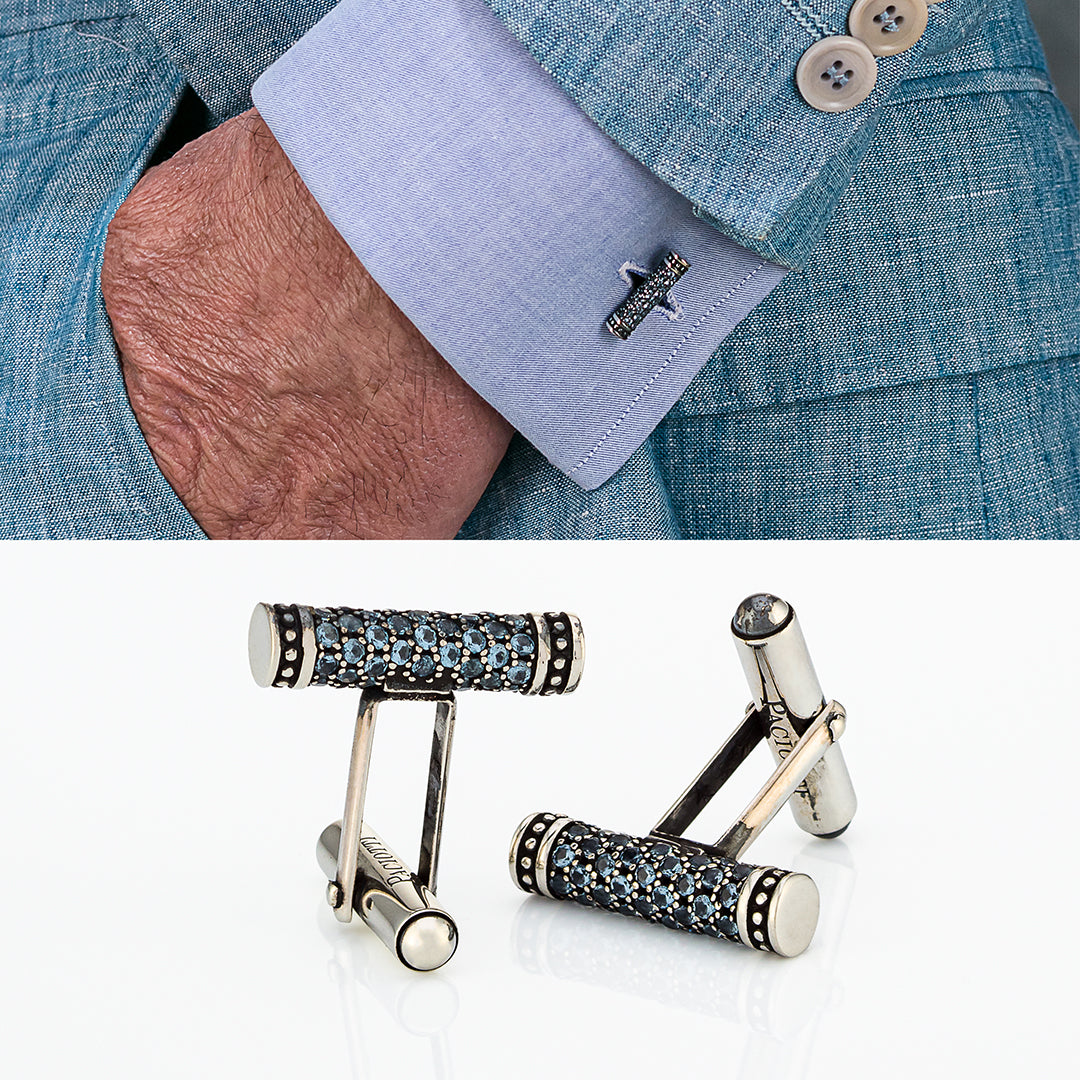 Gemelli in argento e pietre colorate | Cesare Paciotti