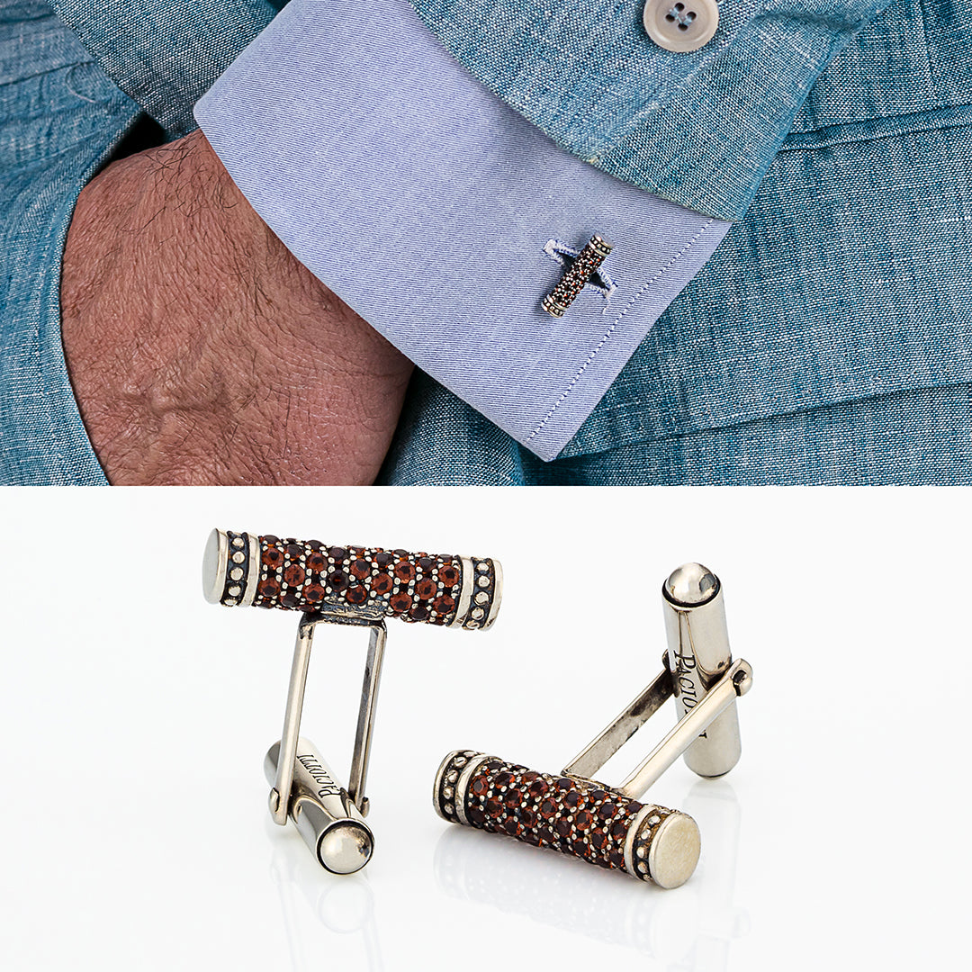 Gemelli in argento e pietre colorate | Cesare Paciotti