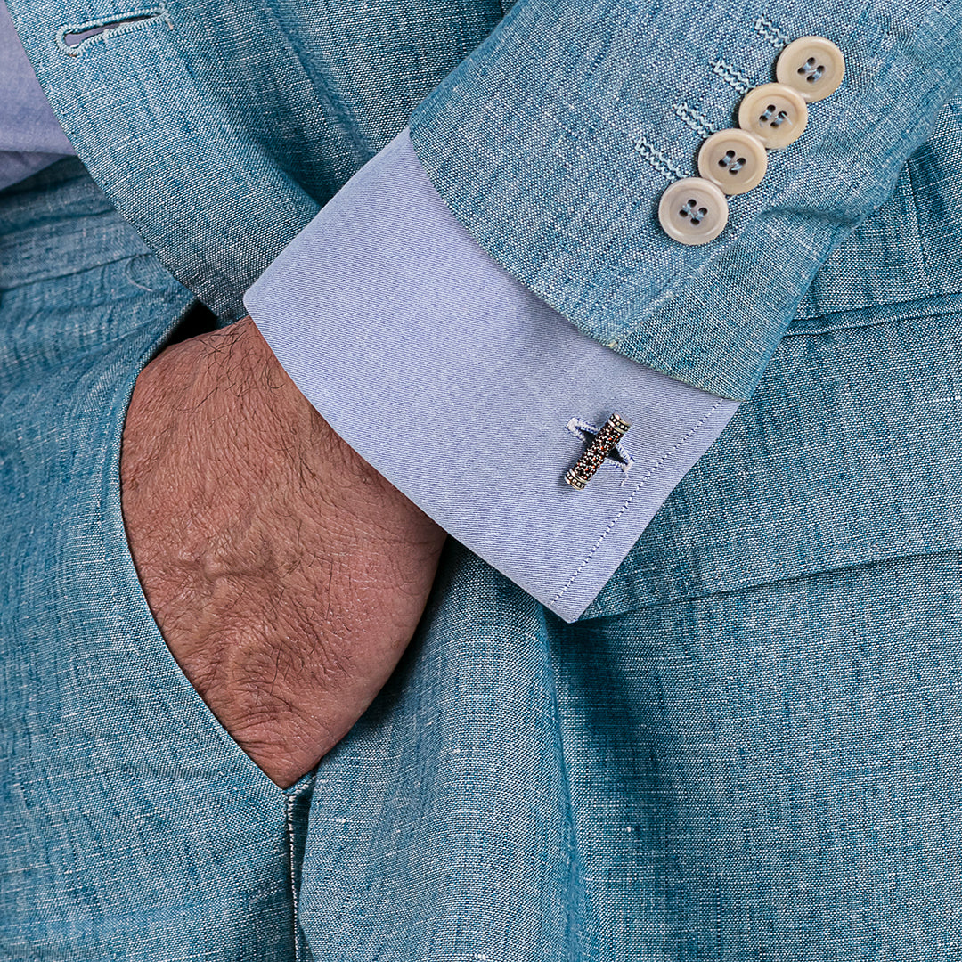 Gemelli in argento e pietre colorate | Cesare Paciotti