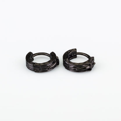 Orecchini Huggie | Black Silver | Cesare Paciotti