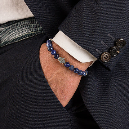 Bracciale in pietre dure | Soladite | Charm Mano di Fatima